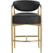 Heloise 36 inch Bravo Black Counter Stool in Cantina Black
